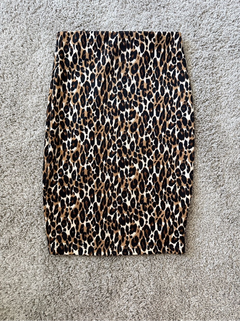Charlotte Russe Leopard Print Pencil Skirt - Brown & Black